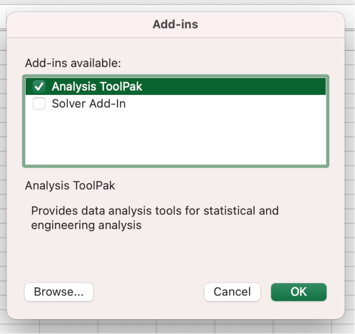 Analysis-toolpak