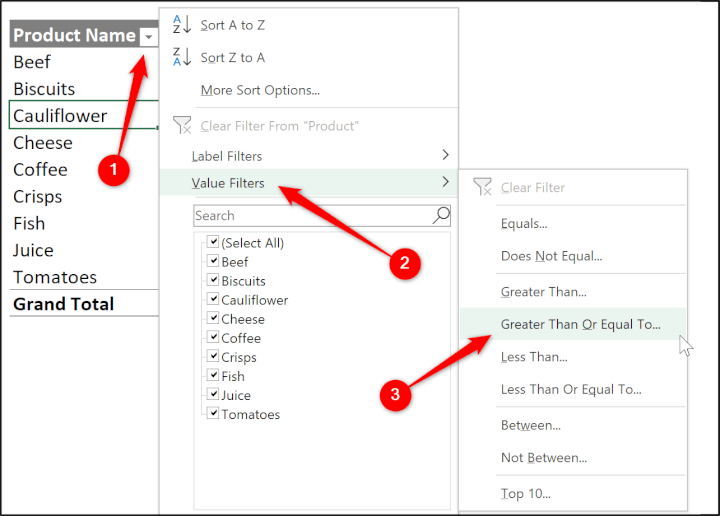 value-filters