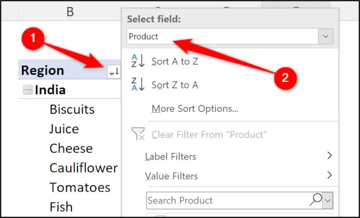 Select-product-field