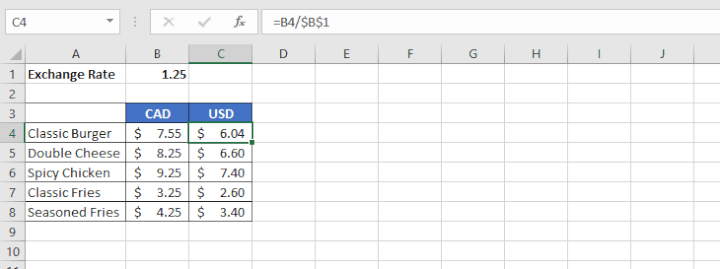 Divide-with-absolute-cell-refernce