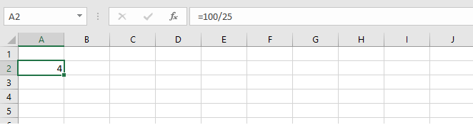 Divide-excel