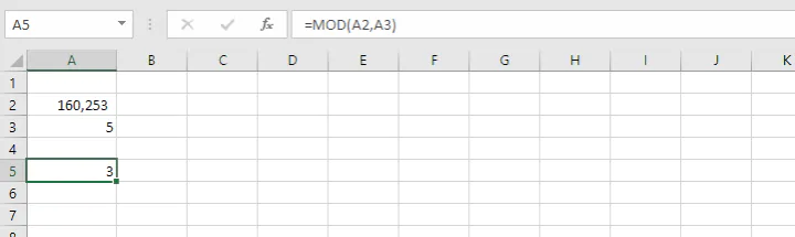 MOD-in-Excel