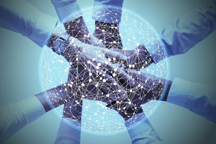 Teamwork collaboration concept