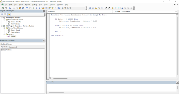 Write-code GoSkills Excel VBA Function