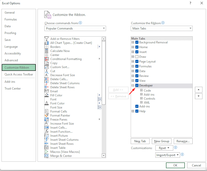 Select-developer-box GoSkills Excel VBA Function