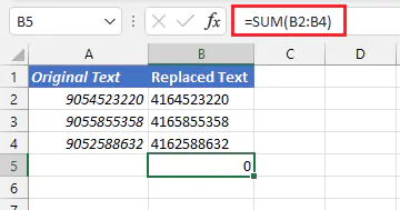 Using REPLACE with numeric values