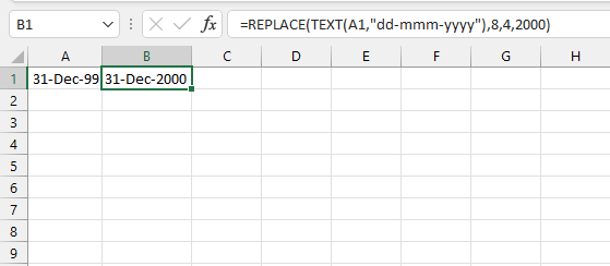 Using REPLACE with dates