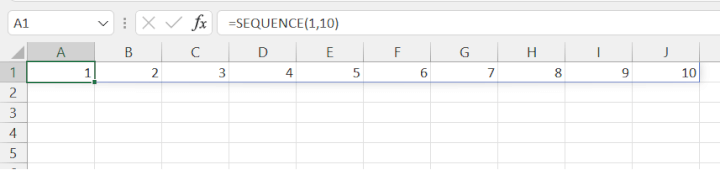 Excel SEQUENCE function