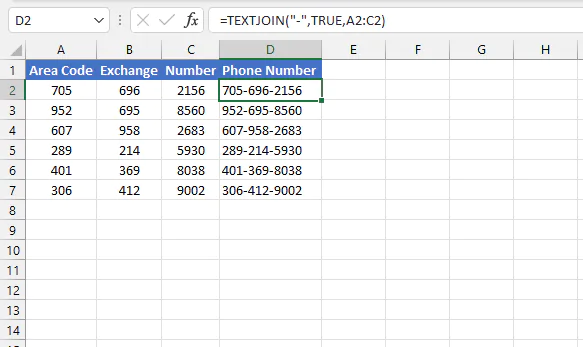 Excel textjoin function GoSkills