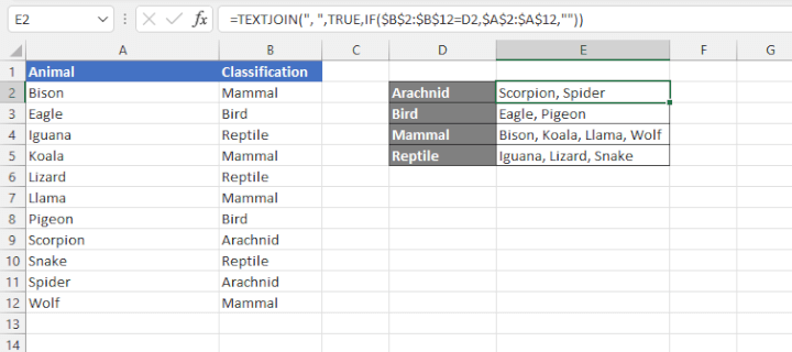 Excel textjoin function GoSkills