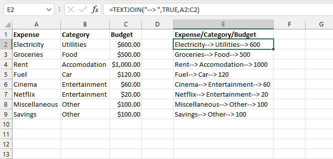 Excel textjoin function GoSkills