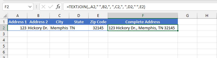 Excel textjoin function GoSkills