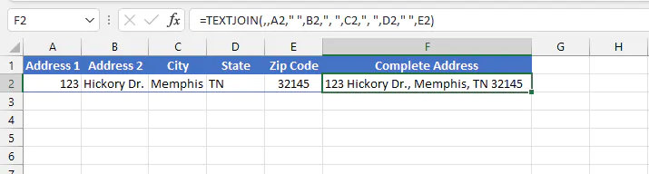 Excel textjoin function GoSkills