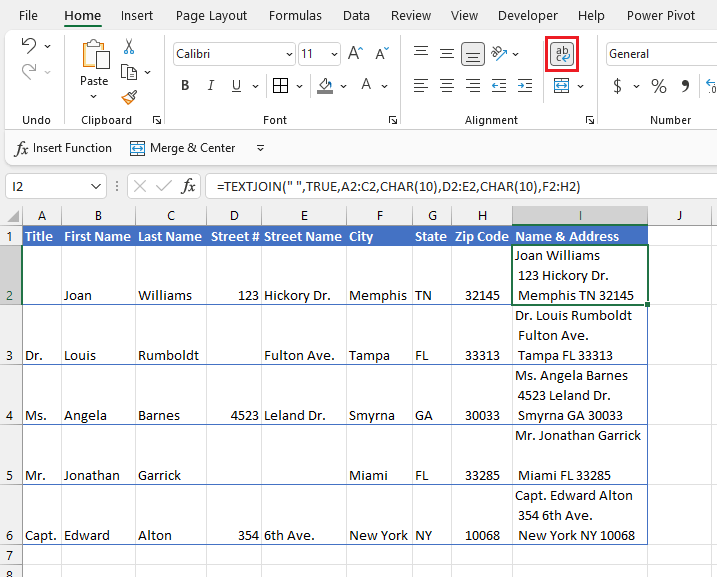 Excel textjoin function GoSkills