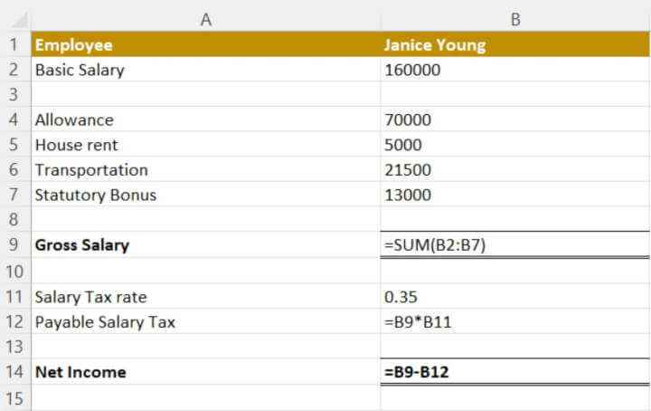 Excel show formulas