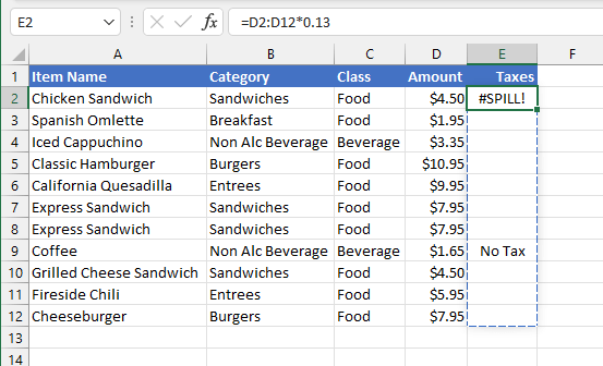 GoSkills common Excel errors