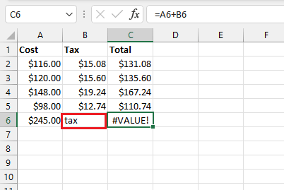 GoSkills common Excel errors