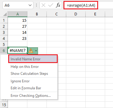 GoSkills common Excel errors