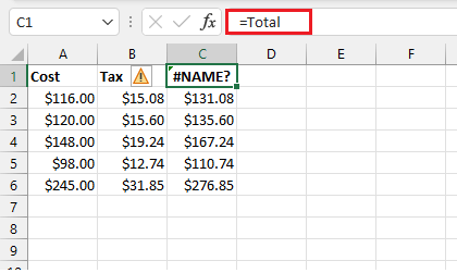 GoSkills common Excel errors