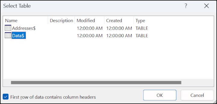 Connecting-mail-marge-list-to-Excel