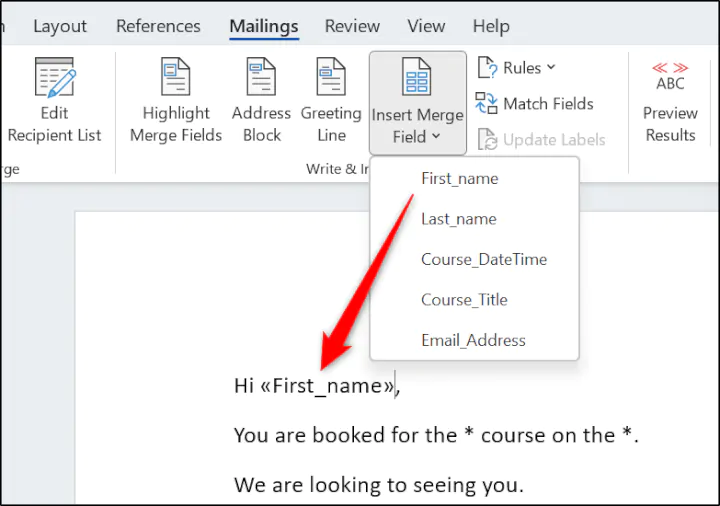 Insert-mail-merge-fields-Excel