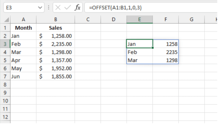 Excel offset GoSkills