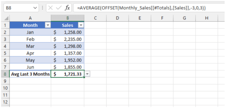 Excel offset GoSkills