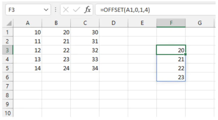 Excel offset GoSkills
