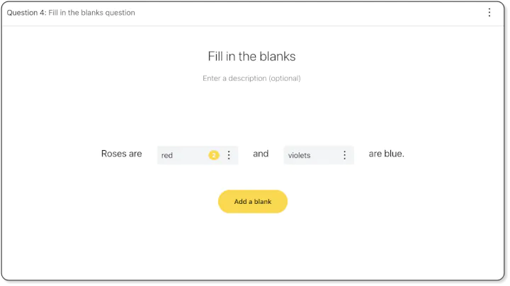fill in the blanks quiz