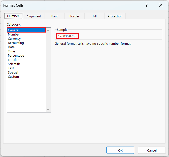 Excel format cells