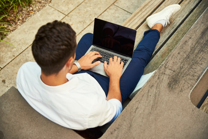 man on laptop