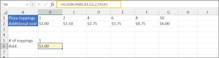 hlookup-approximate-match