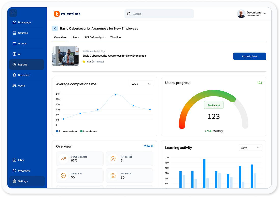 talentlms reporting
