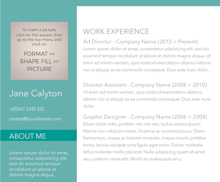 free online resume template microsoft word