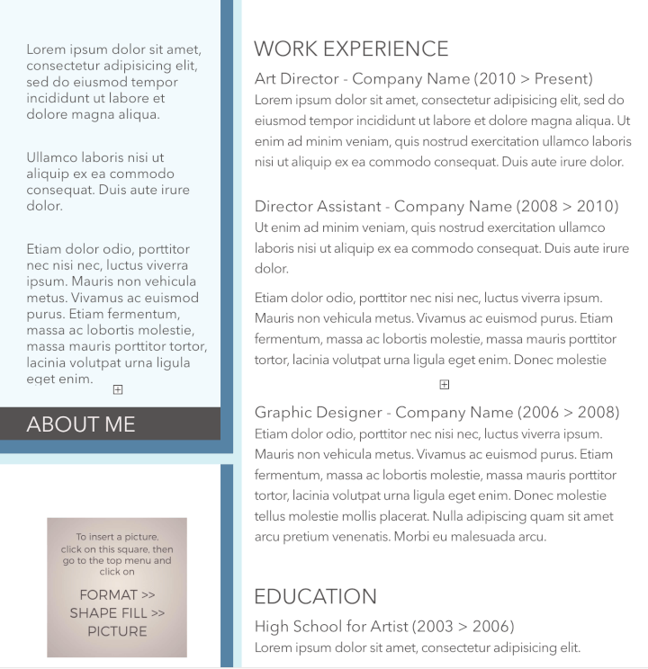 resume template download word free