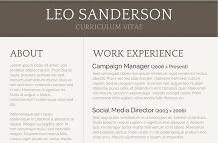 resume template word 2013 free download