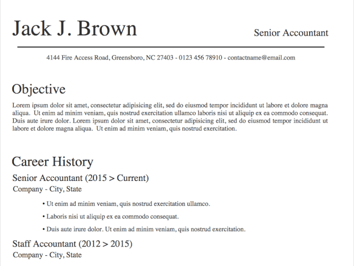 simple resume format download in ms word editable