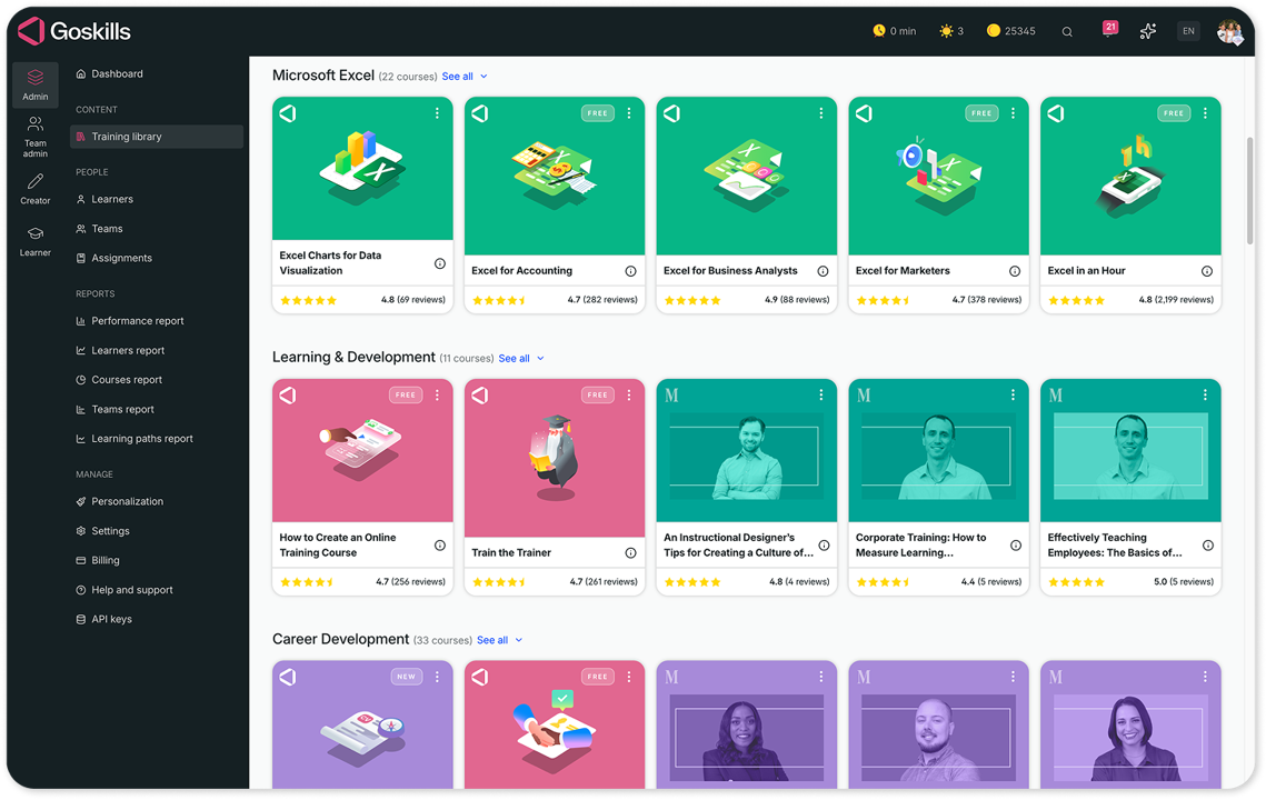 goskills course library for small business