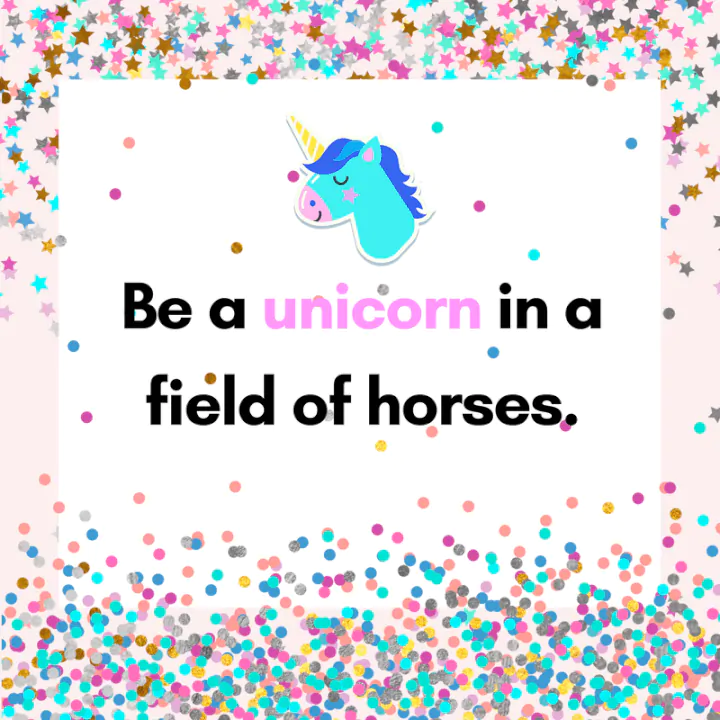 motivational unicorn quote