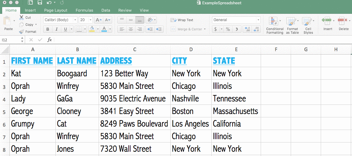 removing duplicates in Excel