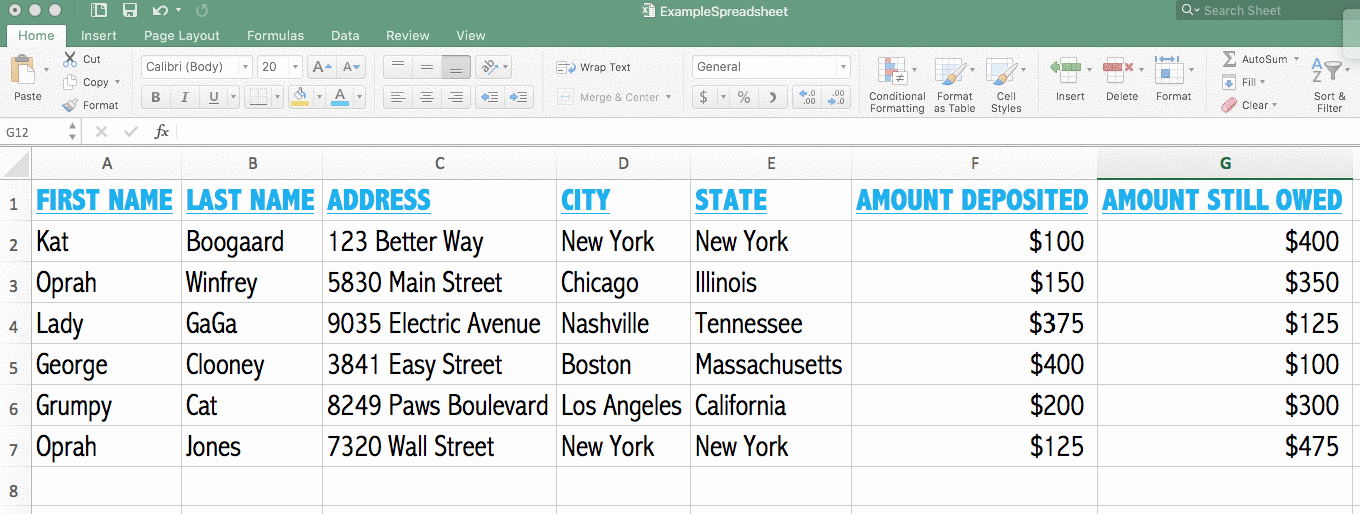 freeze panes in Excel