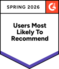 G2 Spring 2026 Users Most Likely to Recommend