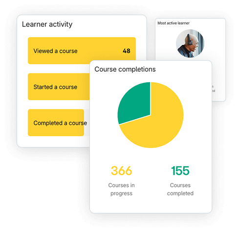 Dashboard stats cards example illustration