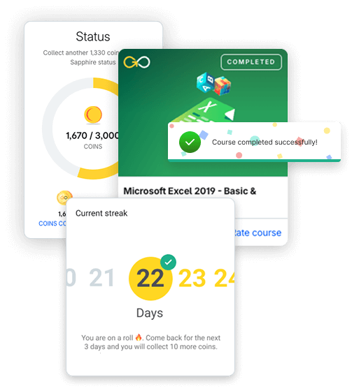 Training cards example illustration