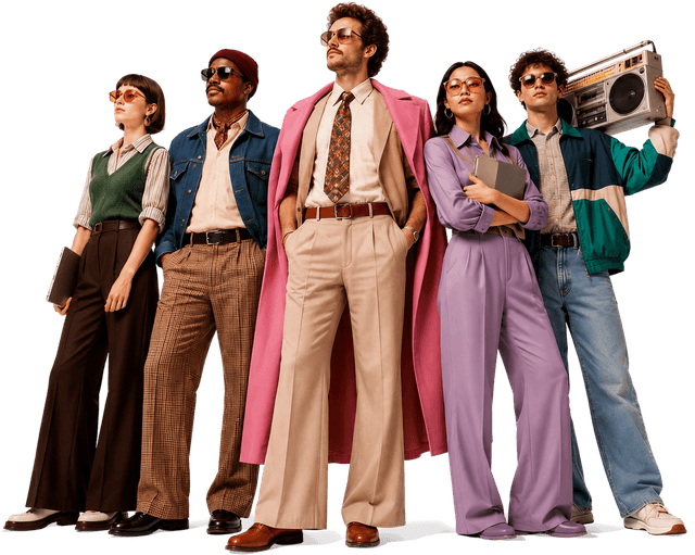 A confident small business team standing together