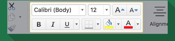 Groups of commands are comprised of buttons and other controls