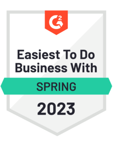 G2 Easiest To Do Business With Spring 2023